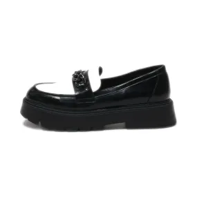 Bershka Platform Shoes Leather Black Colour For Women