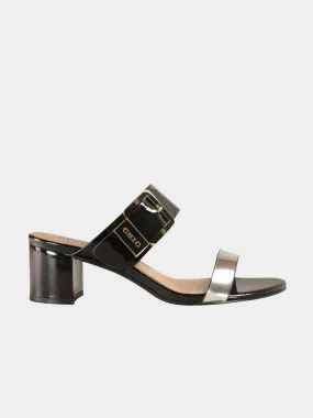 Michelle Morgan 150911 Patent Chic Embossed Sandals